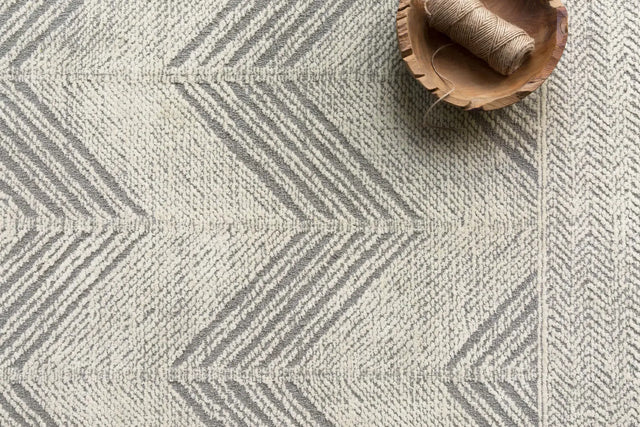 Loloi Kopa Ko-02 Grey/Ivory Rug - styled aerial 1