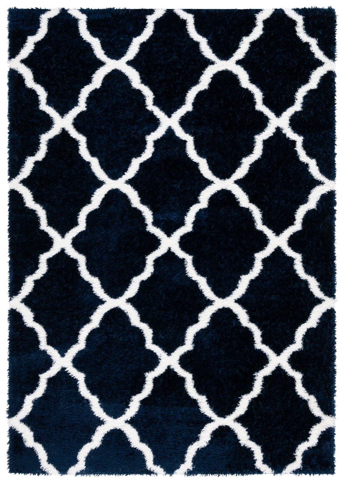 Safavieh Tahoe Shag 4'-0" x 6'-0" Rug in Navy / White
