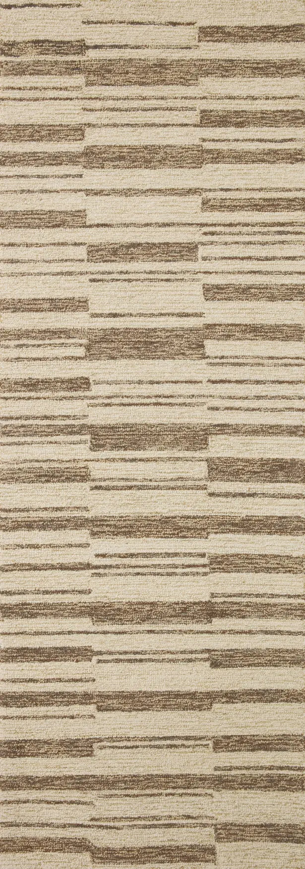 Chris Loves Julia x Loloi Polly POL-04 Beige / Tobacco Rug - runner flat