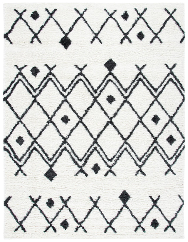 Safavieh Berber Shag 10'-0" x 14'-0" Rug in Ivory / Dark Grey