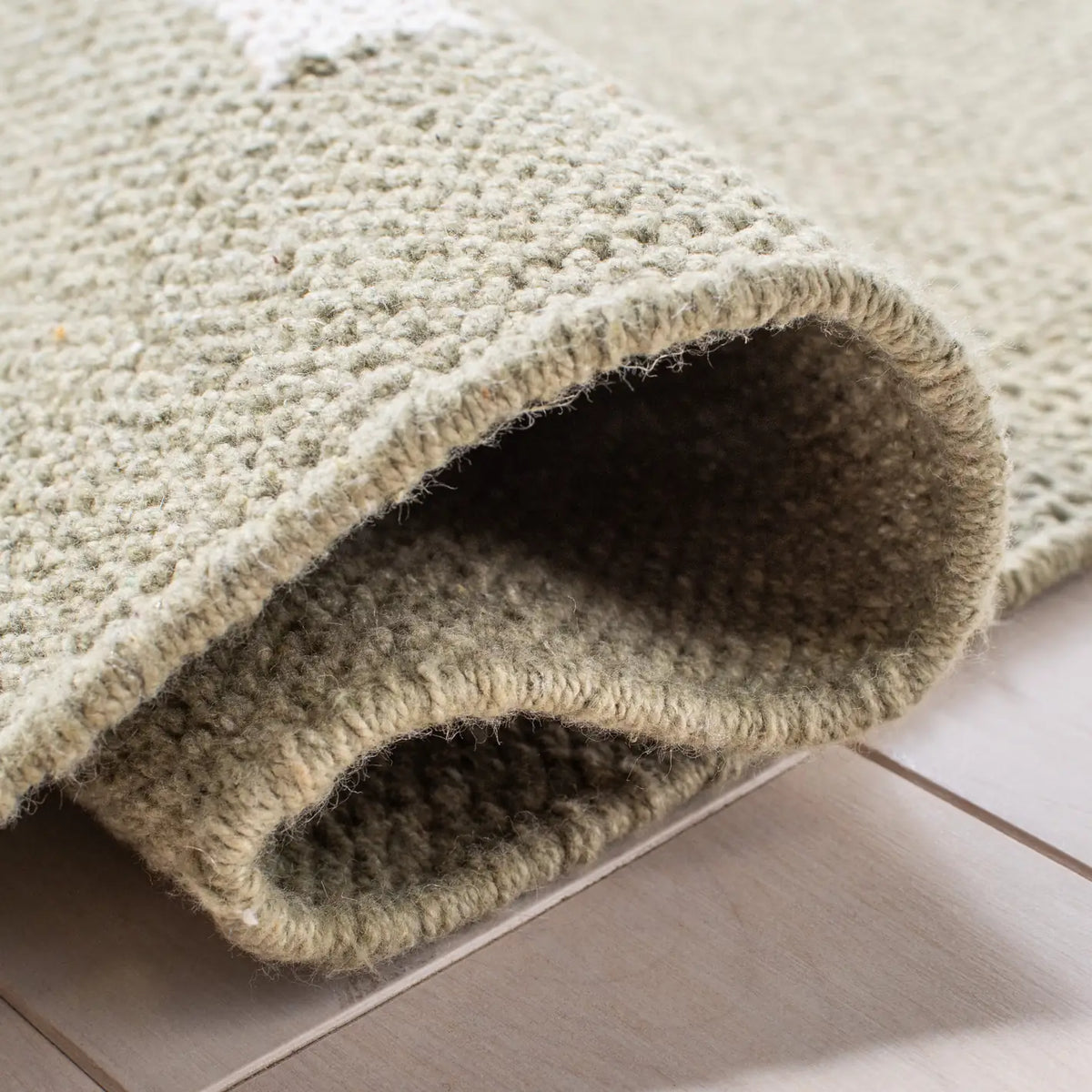Safavieh Montauk 4'-0" x 6'-0" Rug in Light Green / Ivory