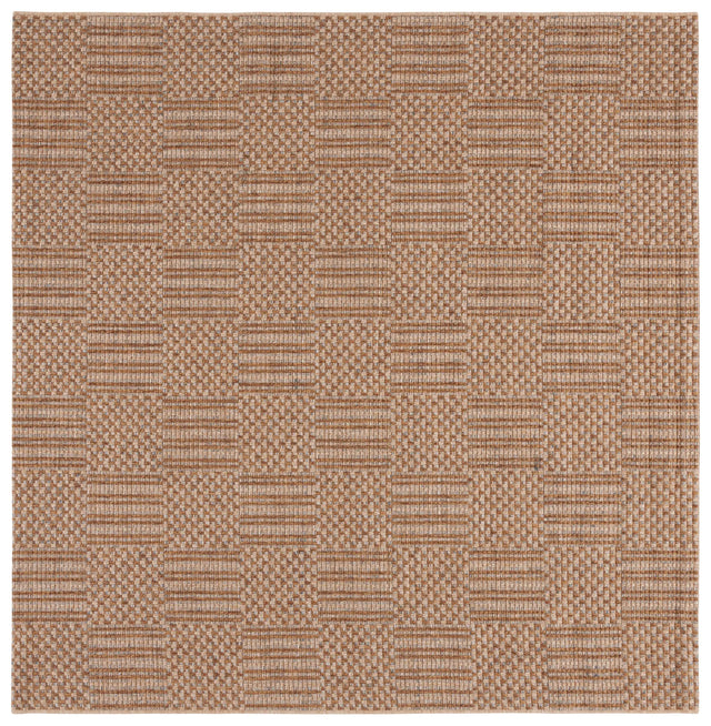 Safavieh Sisal All-Weather 6'-7" x 6'-7" Rug in Natural / Grey