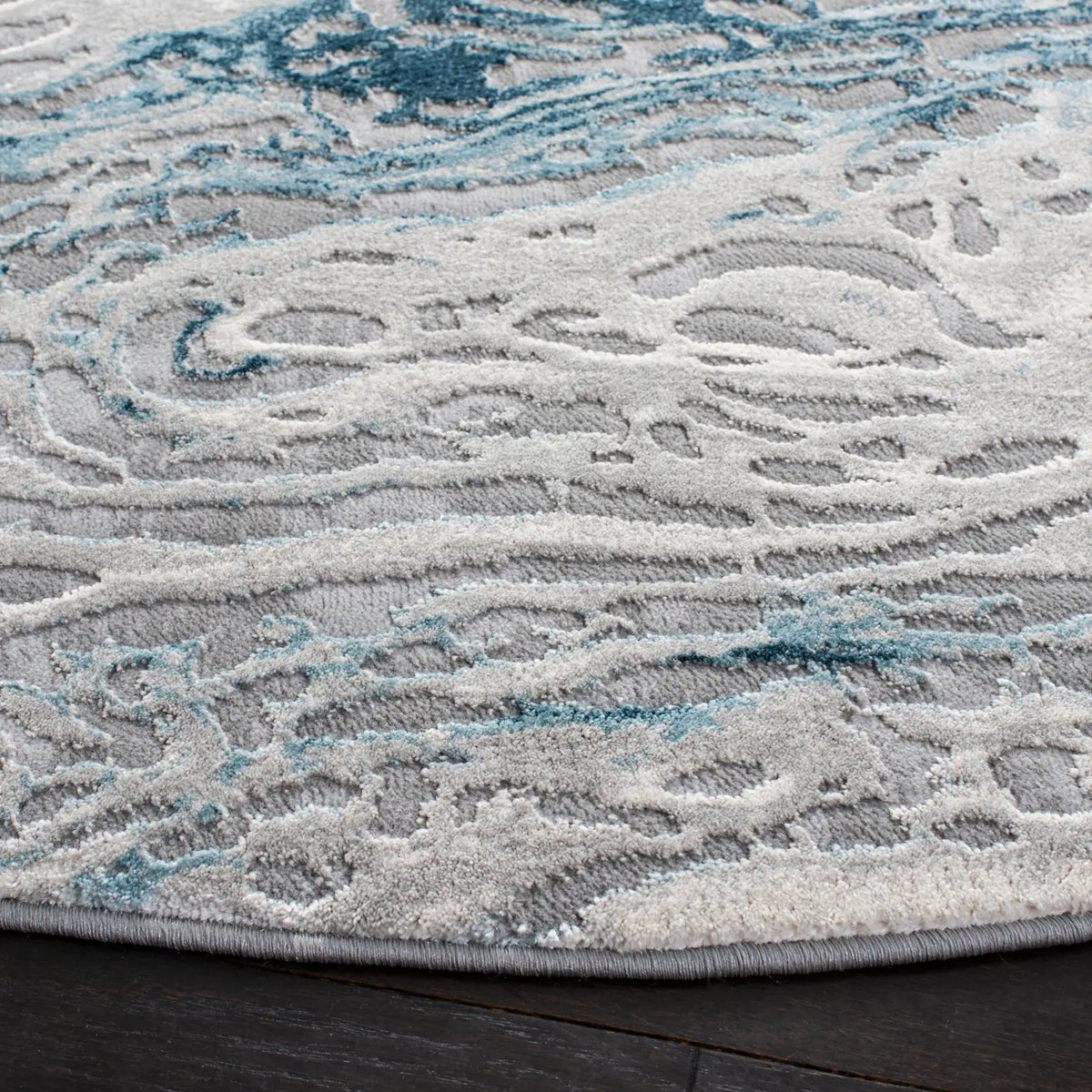 Safavieh Meadow 500 6'-7" x 6'-7" Rug in Grey / Blue