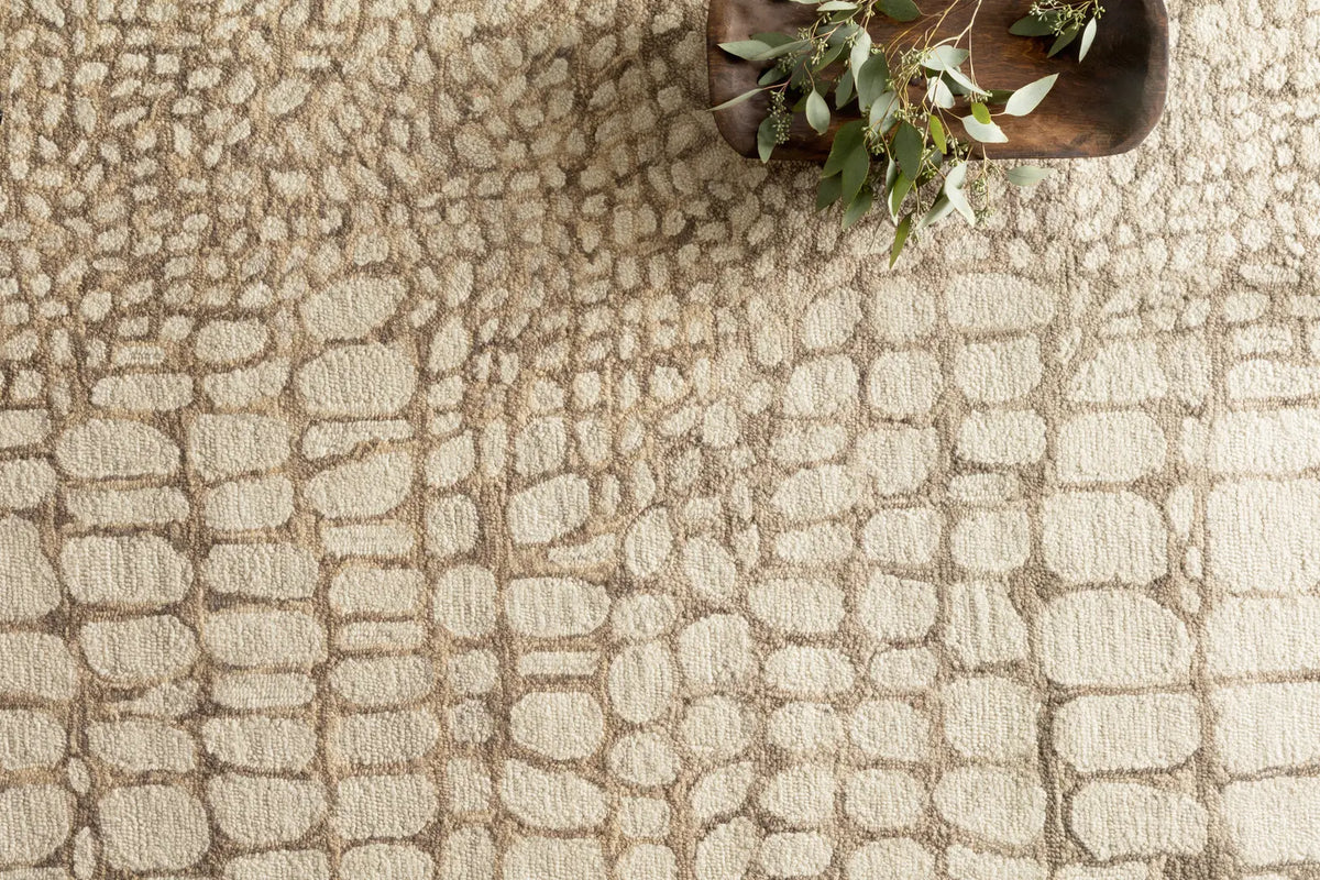 Loloi Masai Mas-03 Neutral Rugs - styled aerial 1