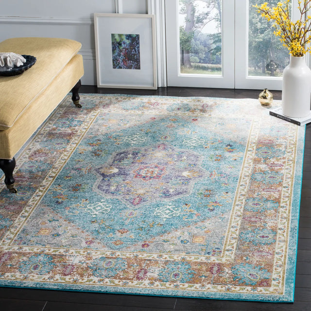 Safavieh Aria 5'-0" x 6'-7" Rug in Blue / Creme