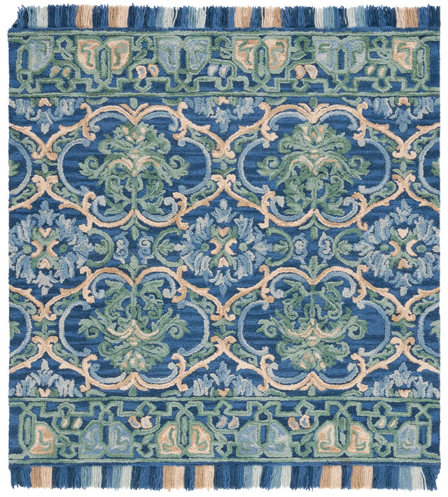Safavieh Blossom 6'-0" x 6'-0" Rug in Navy / Green