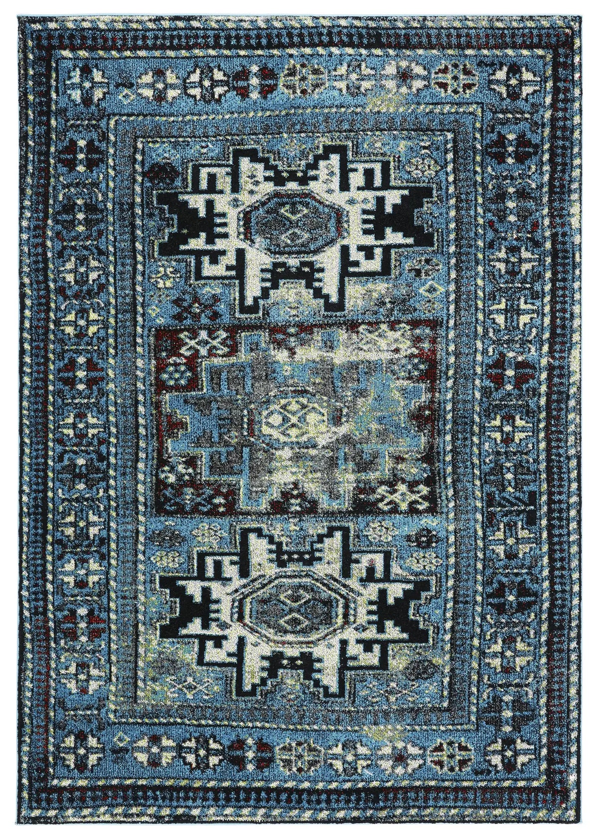 Safavieh Vintage Hamadan 4'-0" x 6'-0" Rug in Light Blue / Black
