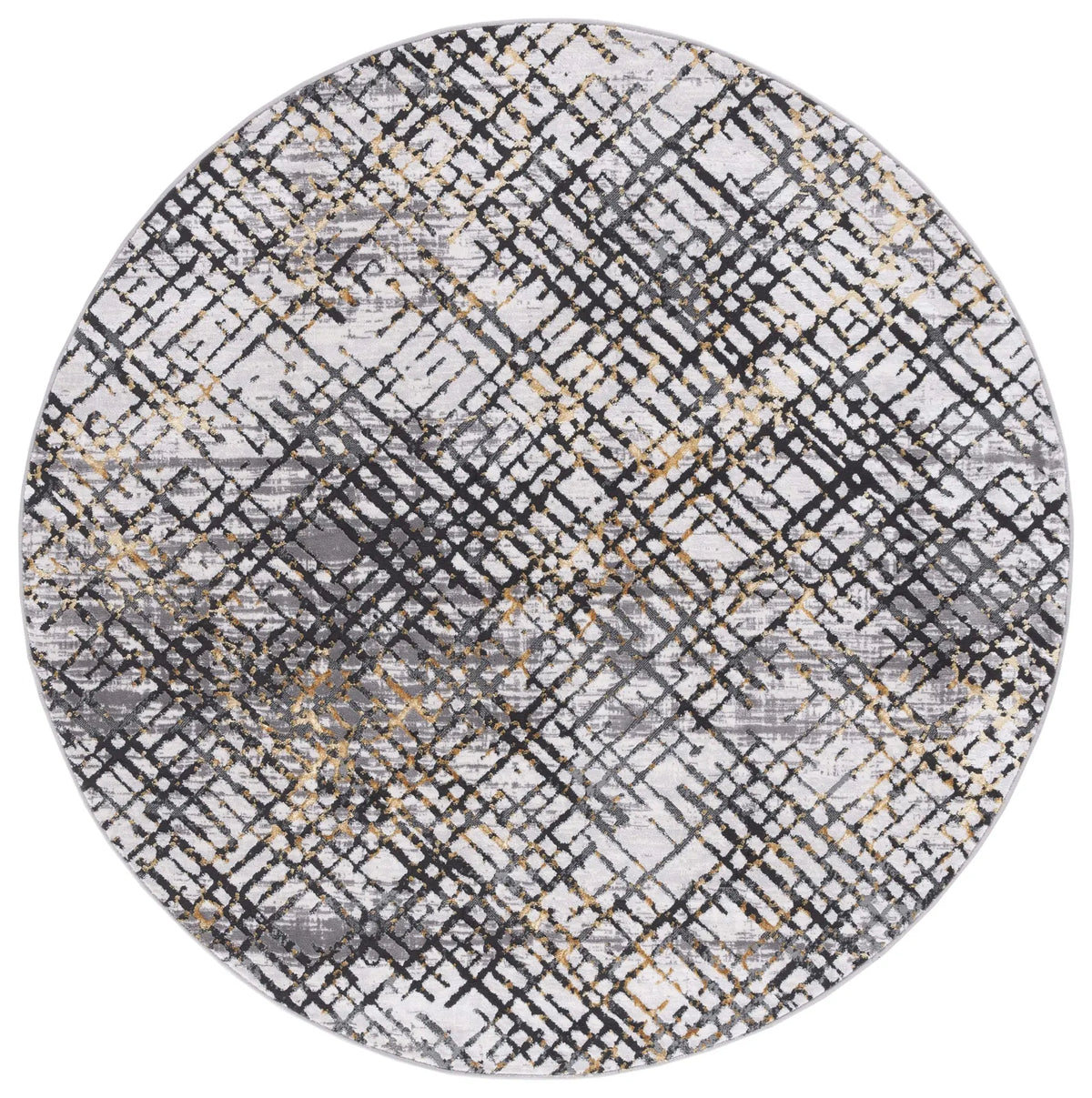 Safavieh Amelia 6'-7" x 6'-7" Rug in Grey / Gold