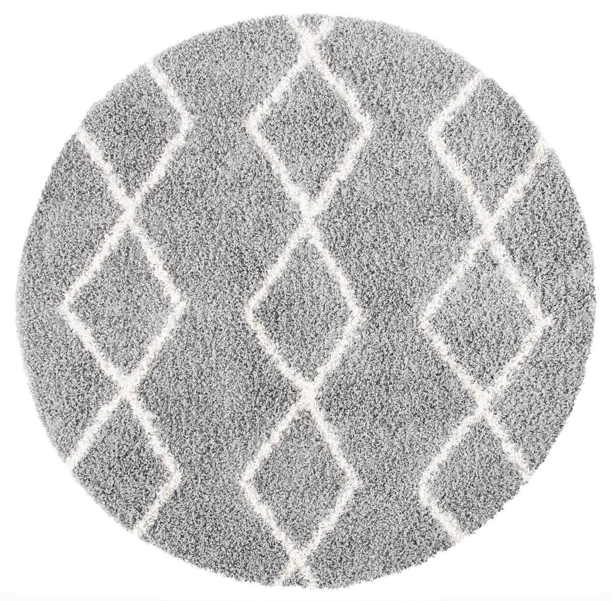 Safavieh Venus Shag 500 6'-7" x 6'-7" Rug in Grey / Ivory