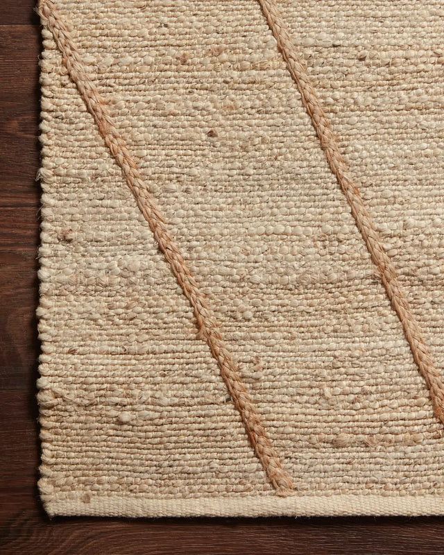 Loloi Bodhi Bod-02 Ivory/Natural Rugs - corner on wood