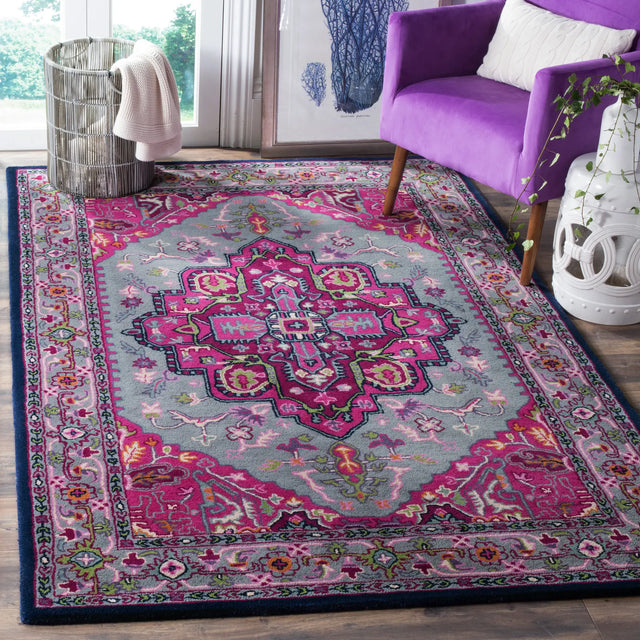 Safavieh Bellagio 5'-0" x 8'-0" Rug in Grey / Pink