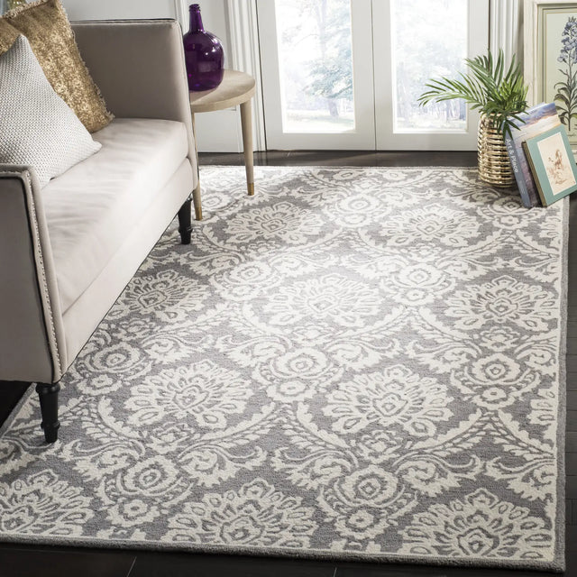 Safavieh Blossom 5'-0" x 8'-0" Rug in Dark Grey / Ivory