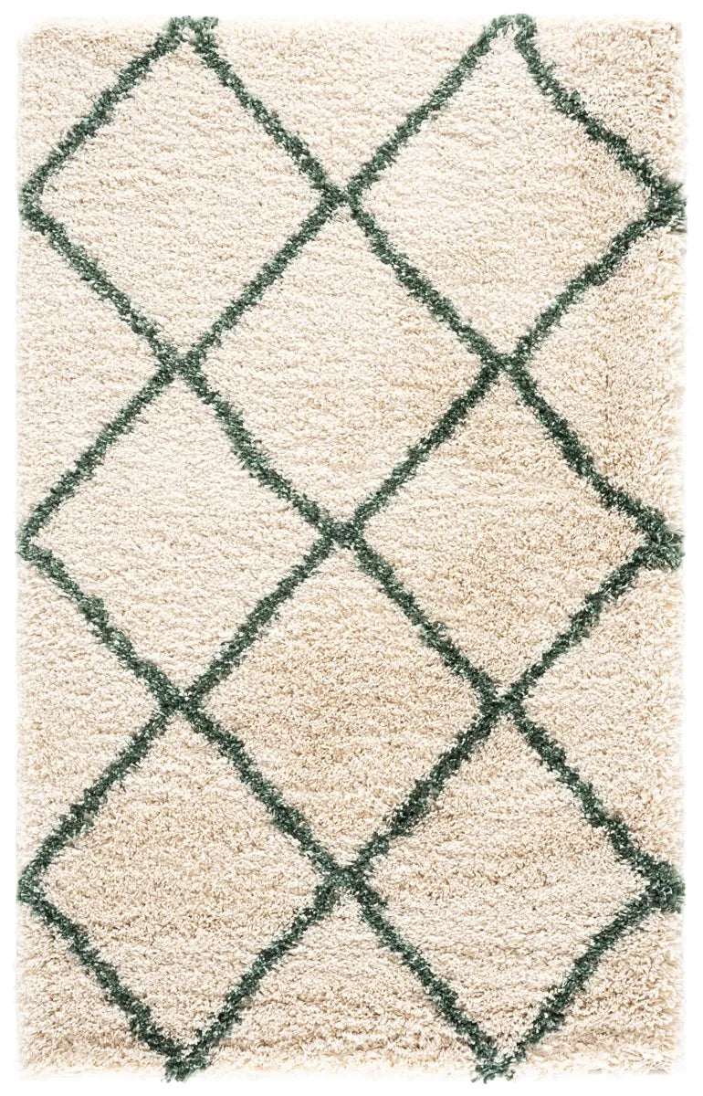Safavieh Hudson Shag 3'-0" x 5'-0" Rug in Ivory / Green
