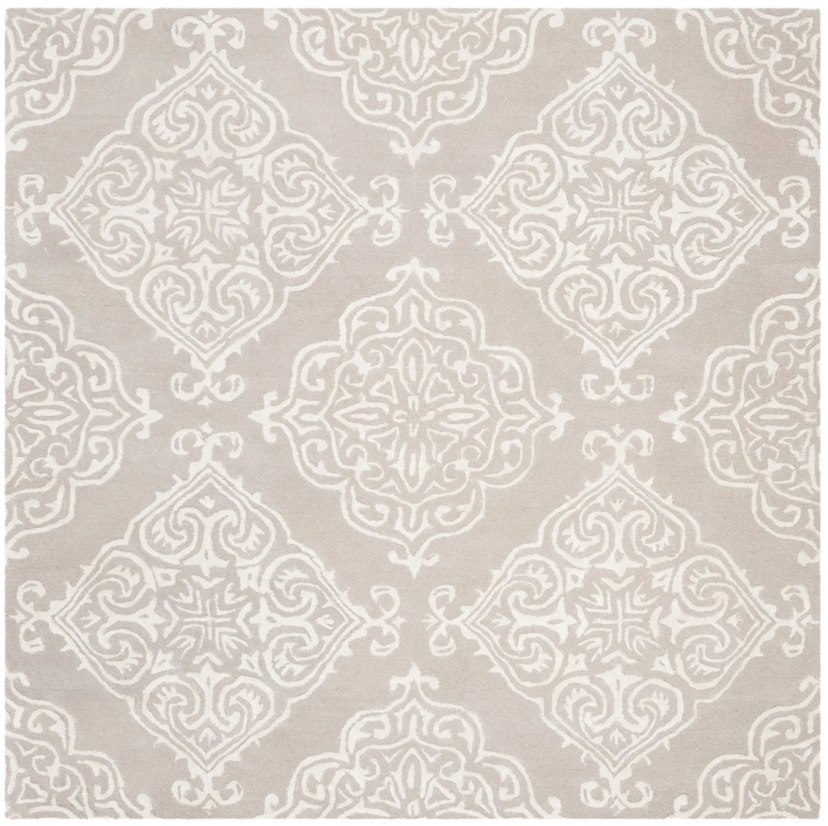Safavieh Glamour 6'-0" x 6'-0" Rug in Silver / Ivory