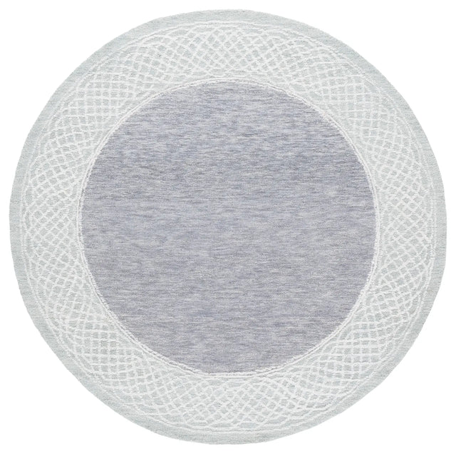 Safavieh Ebony 6'-0" x 6'-0" Rug in Grey / Ivory