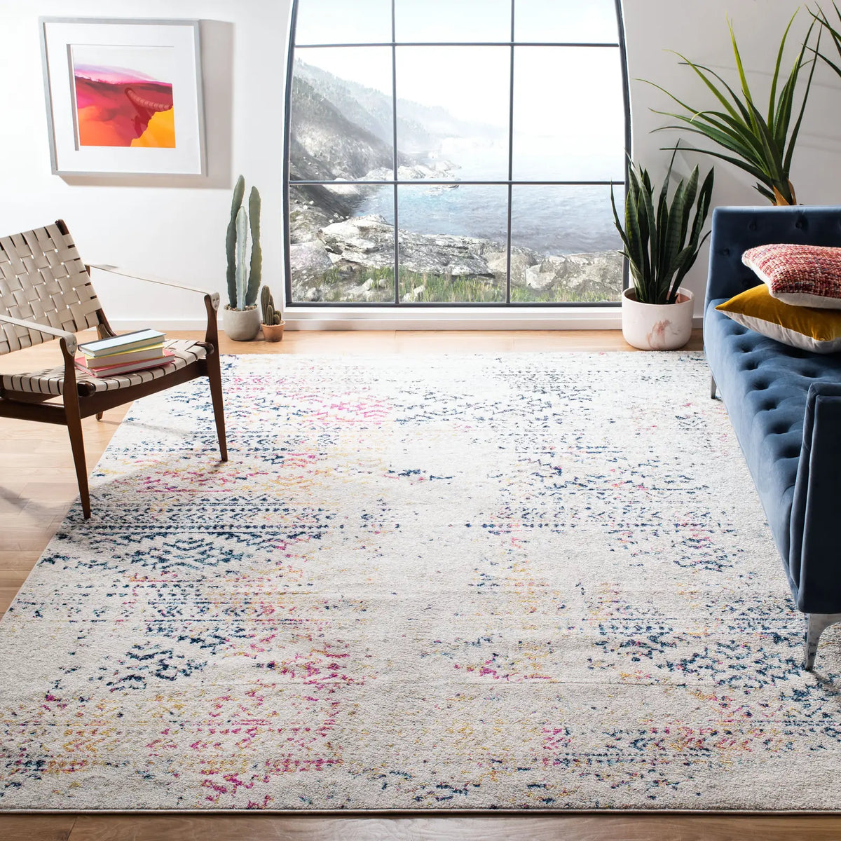 Safavieh Tulum 10'-0" x 13'-0" Rug in Ivory / Blue