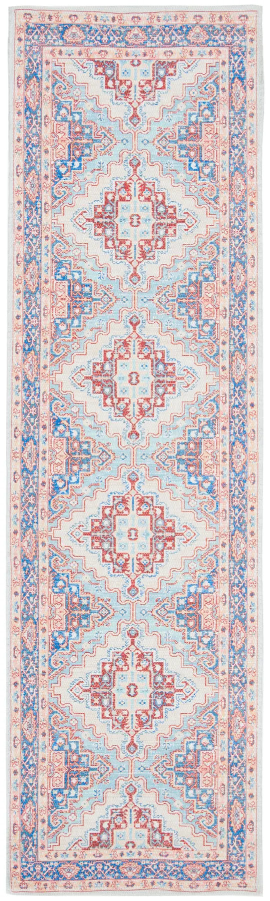 Safavieh Saffron 2'-3" x 8'-0" Rug in Blue / Rust