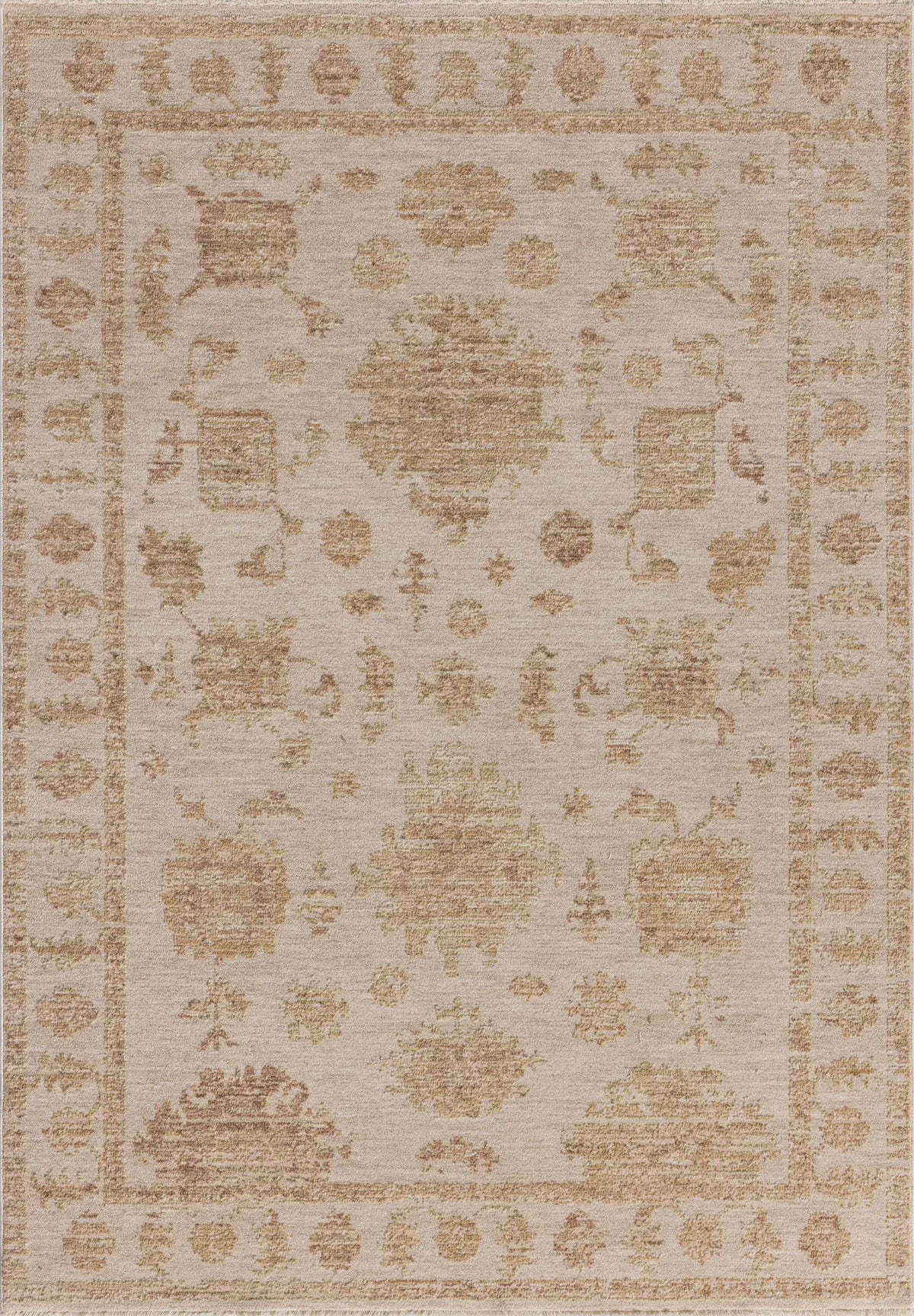 Loloi Willa WIA-07 Bone / Clay Power Loomed Rug - main flat