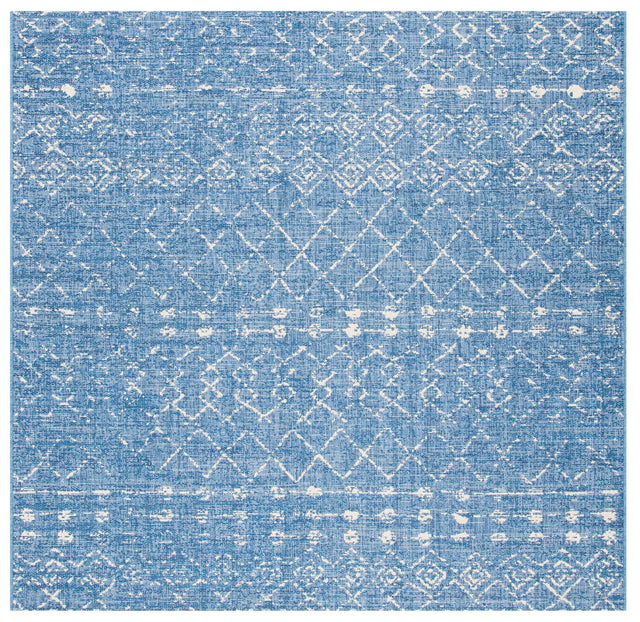 Safavieh Courtyard 6'-7" x 6'-7" Rug in Blue / Ivory