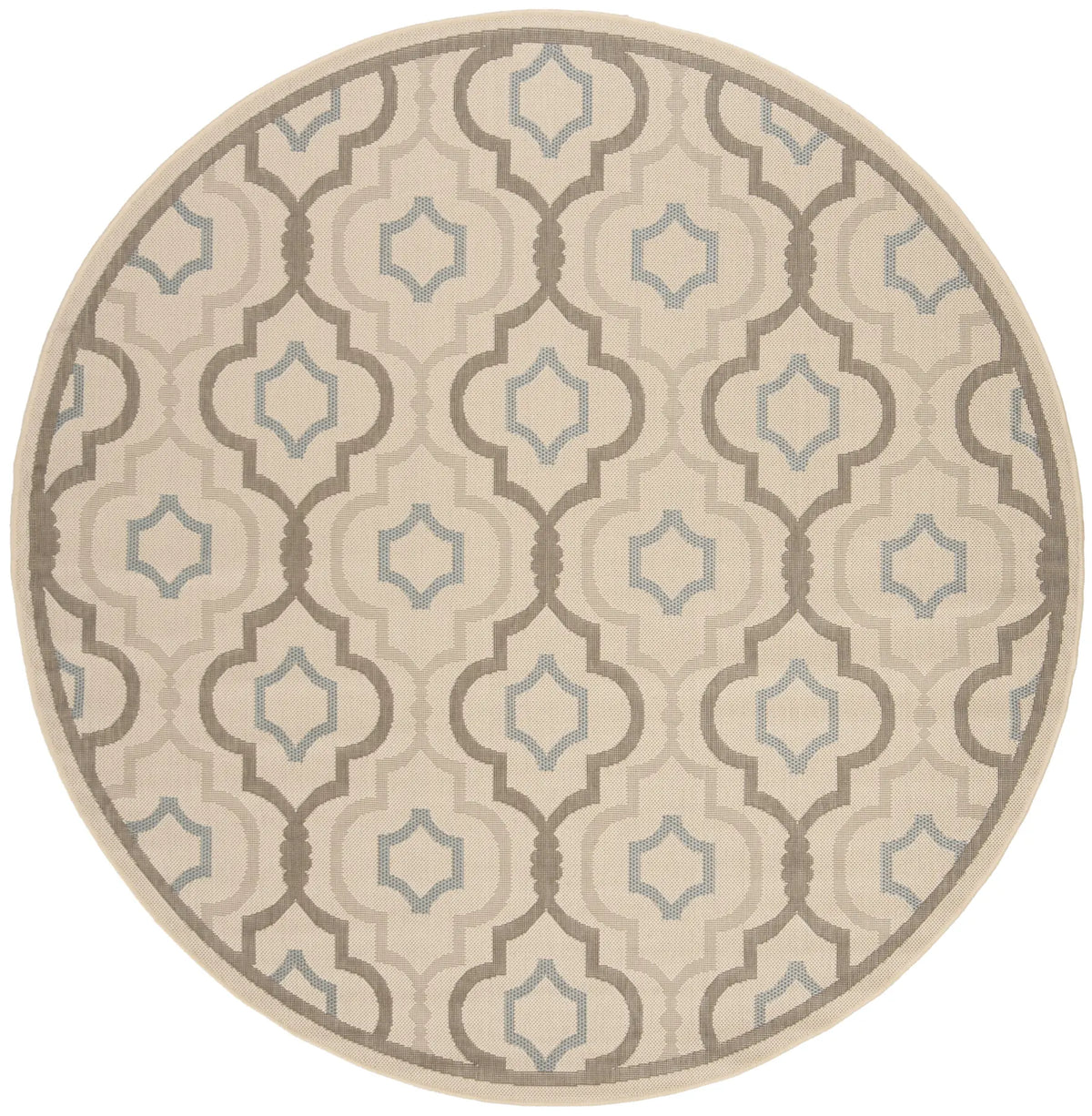 Safavieh Courtyard 6'-7" x 6'-7" Rug in Beige / Dark Beig