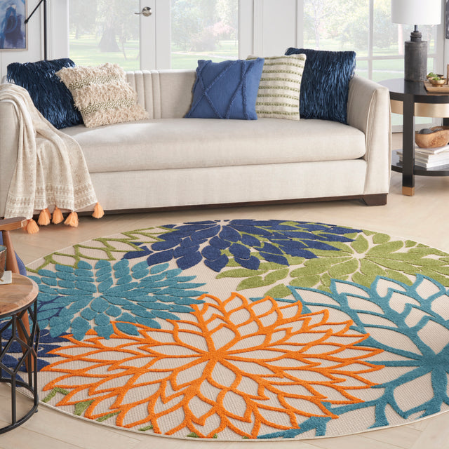 Nourison Aloha ALH05 Machine Made Multicolor Rug