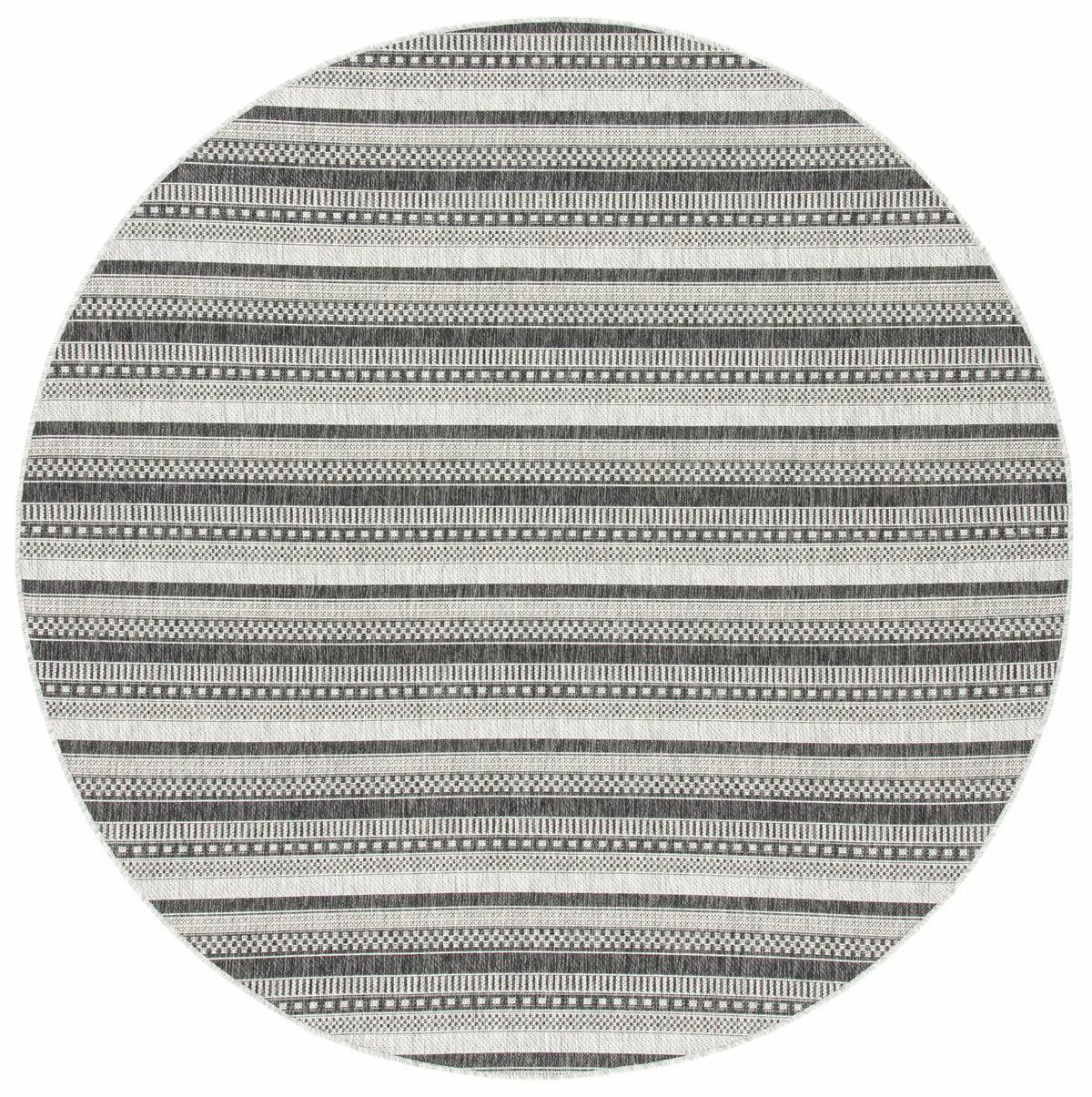Safavieh Courtyard 6'-7" x 6'-7" Rug in Black / Grey