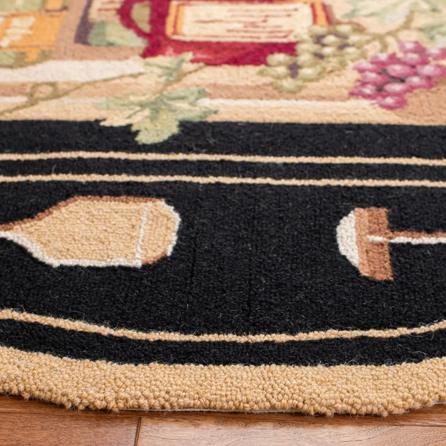 Safavieh Chelsea 5'-6" x 5'-6" Rug in Black / Multi