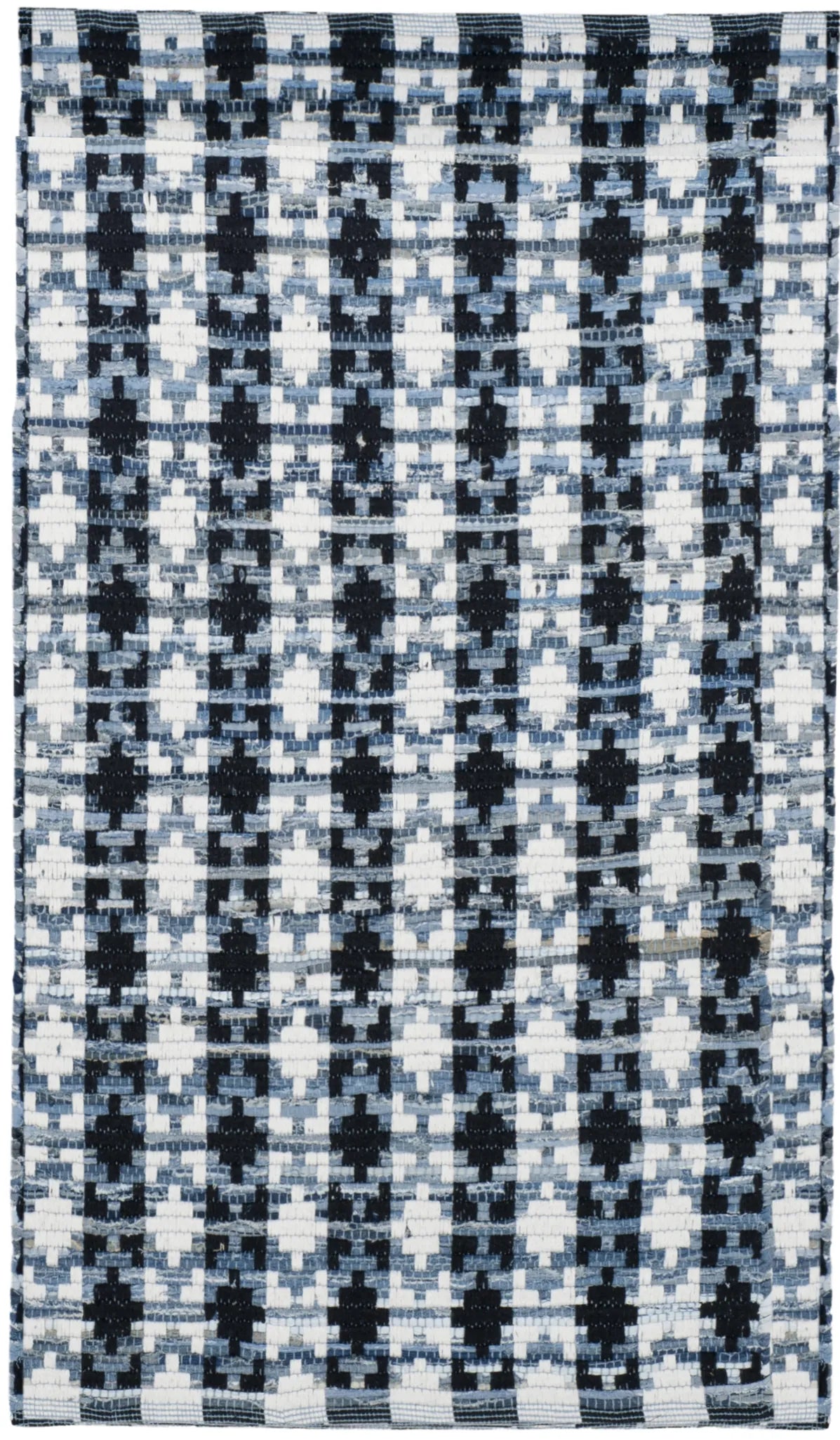 Safavieh Montauk 2'-6" x 4'-0" Rug in Ivory Blue / Black
