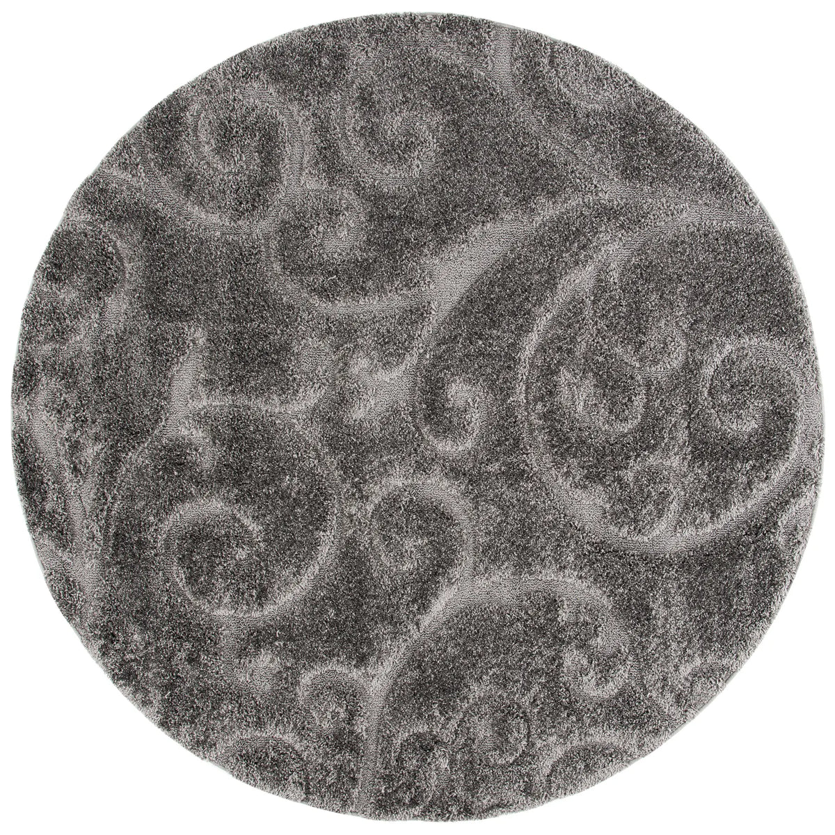 Safavieh Florida Shag 6'-7" x 6'-7" Rug in Grey
