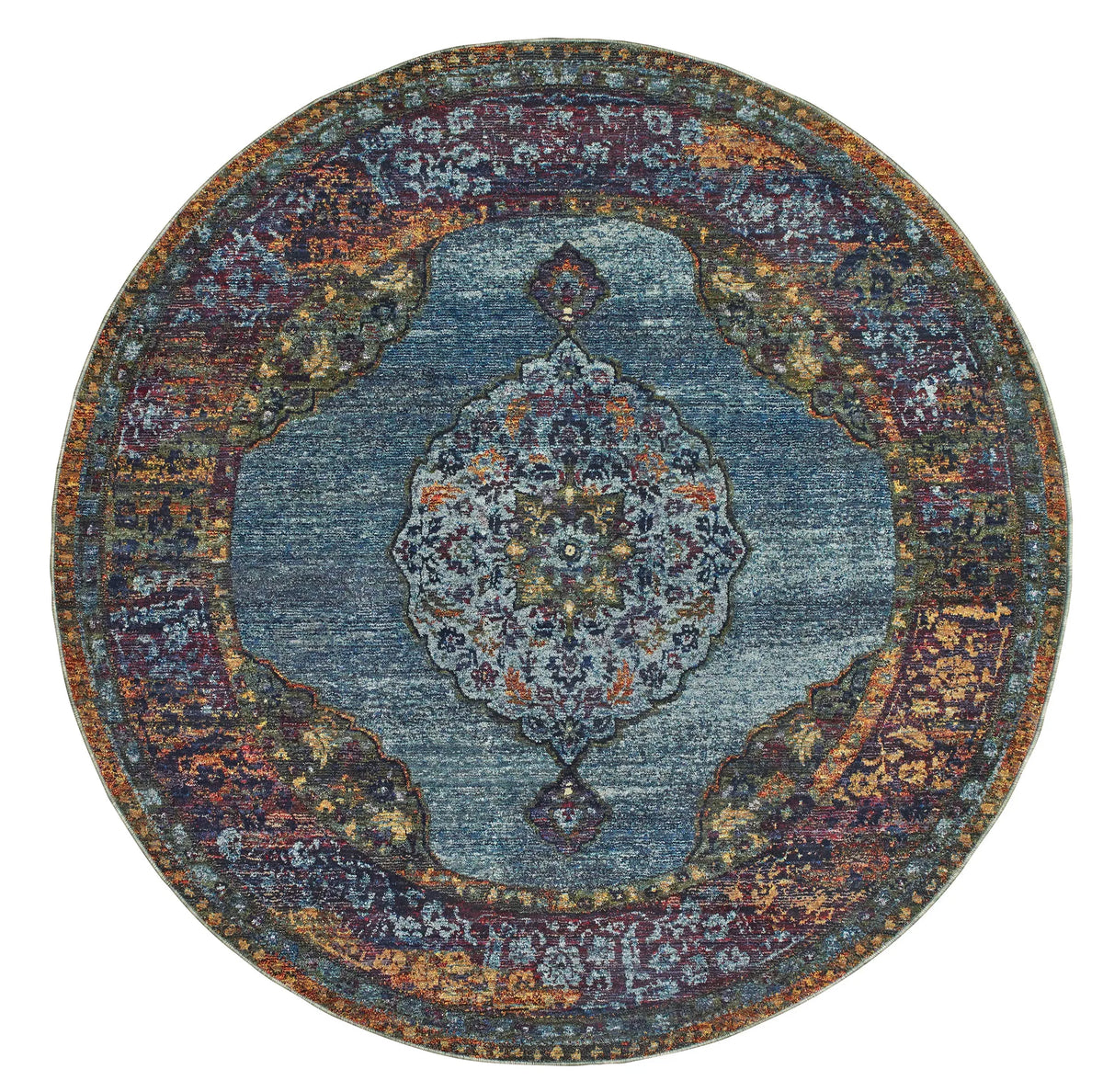 Oriental Weavers Sphinx Andorra 7139A Blue/Multi Rugs - main flat