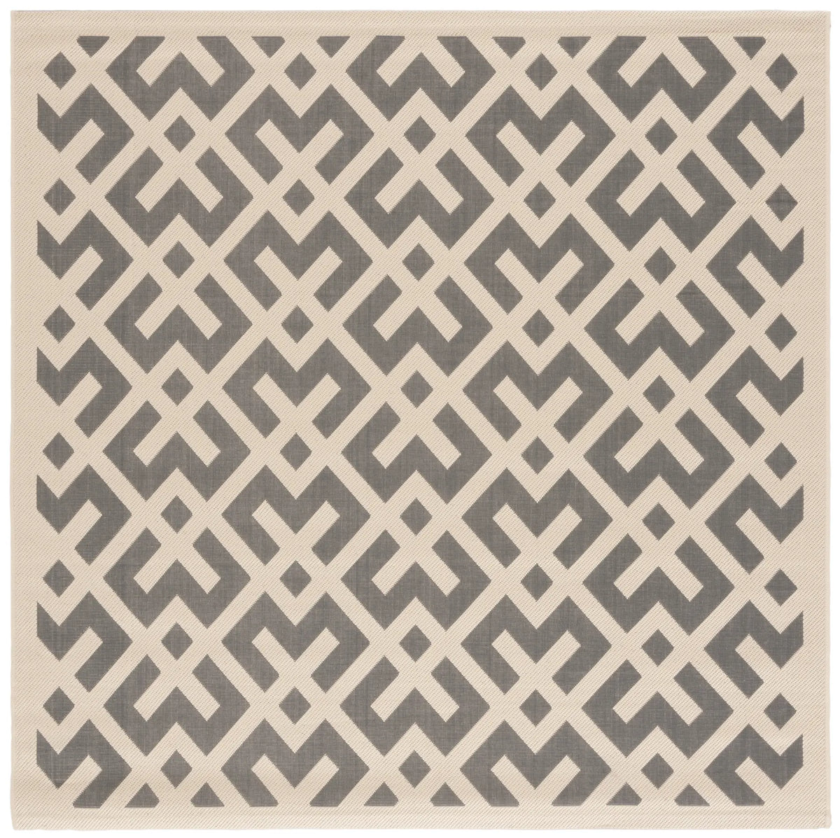 Safavieh Courtyard 6'-7" x 6'-7" Rug in Grey / Bone