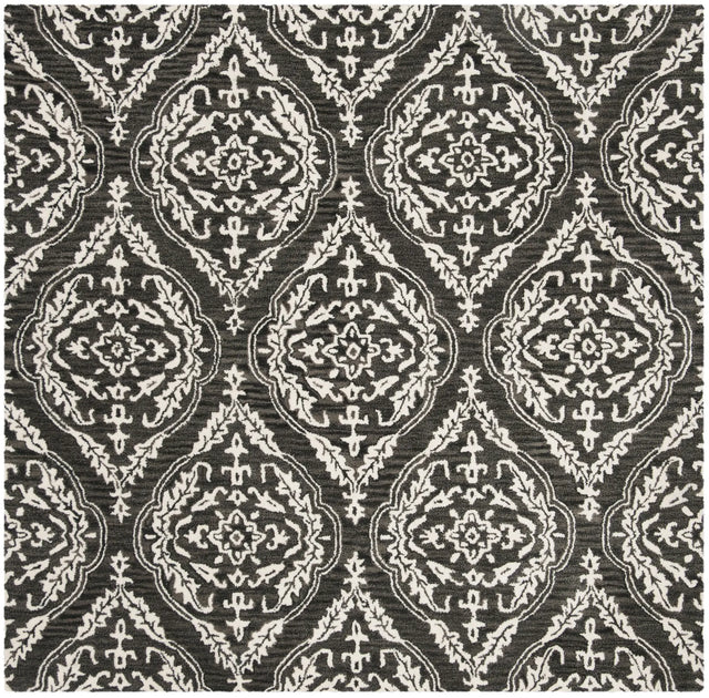 Safavieh Blossom 6'-0" x 6'-0" Rug in Charcoal / Ivory