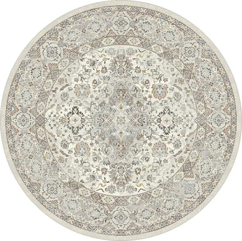 Dynamic Rugs Ancient Garden 57275 Cream/Beige Rug - Round