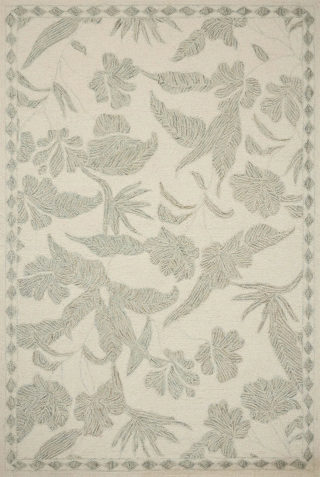 Loloi Lenore LNO-01 Ivory / Sky Rug - main flat