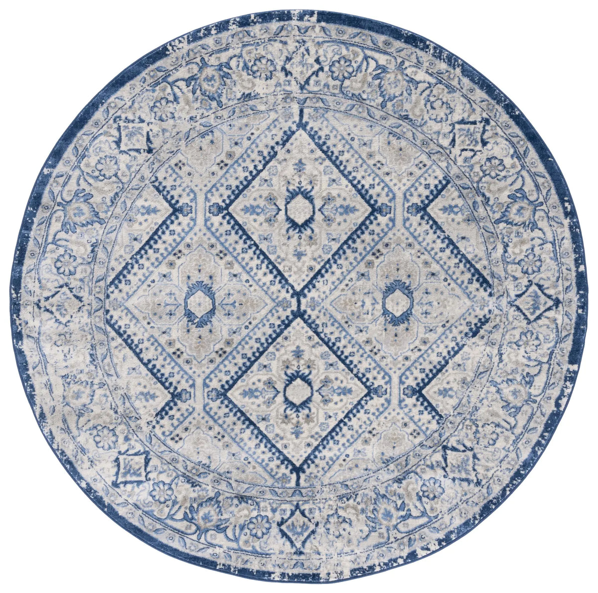Safavieh Brentwood 6'-7" x 6'-7" Rug in Blue / Ivory