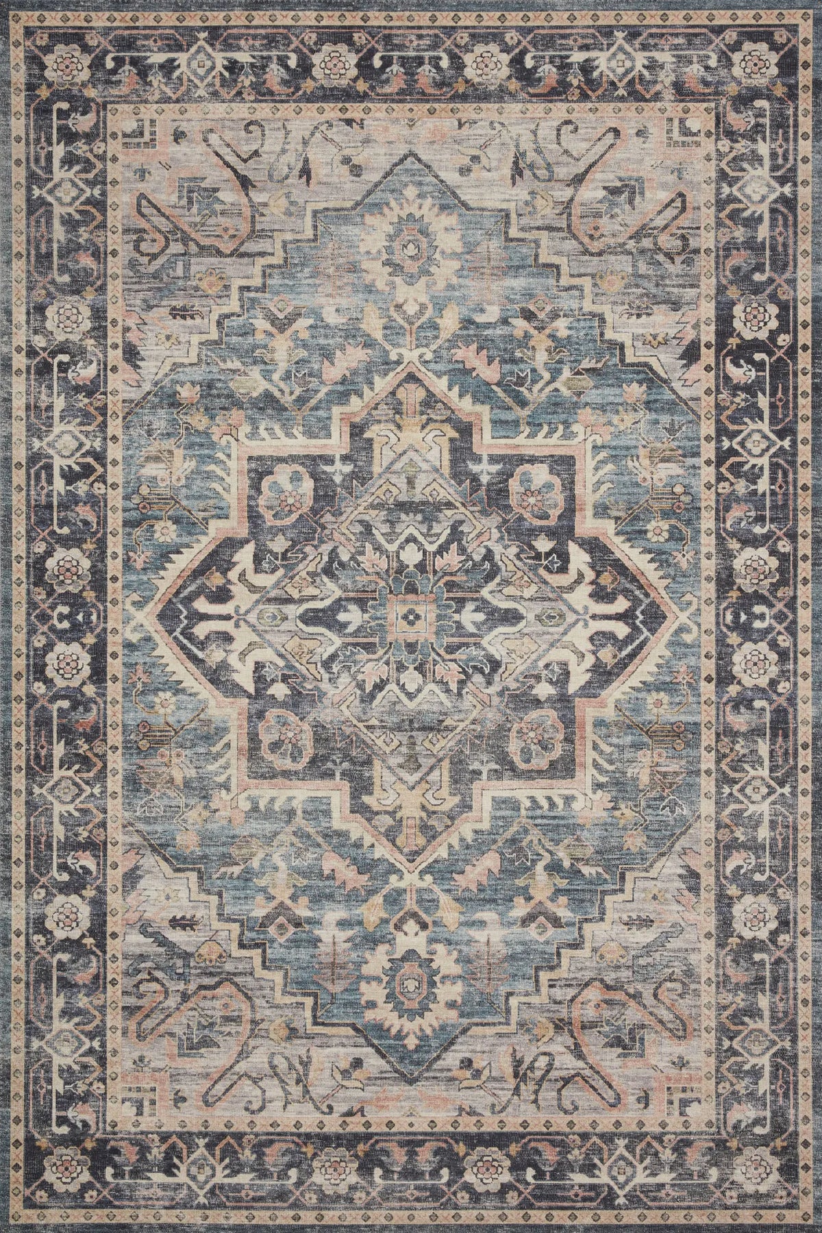 Loloi Hathaway Hth-01 Navy/Multi Rugs - main flat