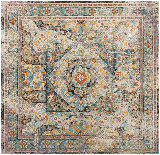 Safavieh Aria 6'-5" x 6'-5" Rug in Blue / Multi