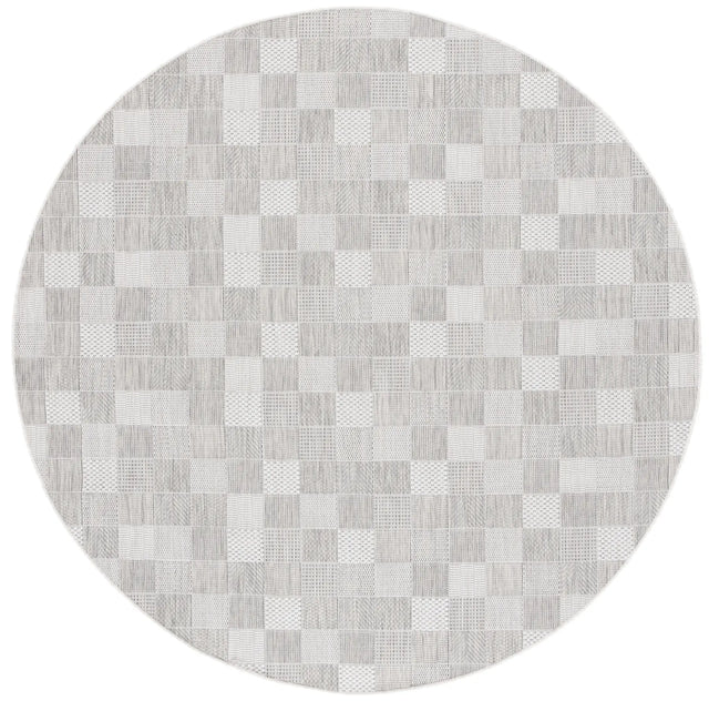 Safavieh Courtyard 6'-7" x 6'-7" Rug in Grey / Dark Grey