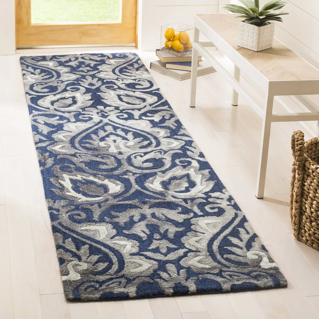 Safavieh Dip Dye 2'-3" x 8'-0" Rug in Navy / Grey