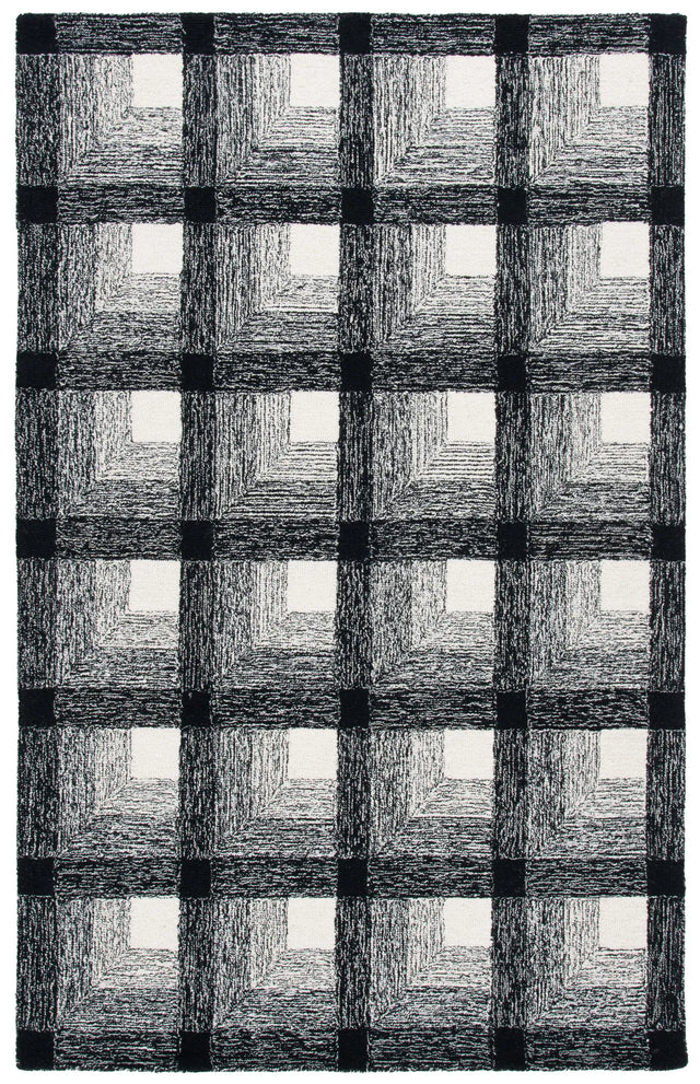 Safavieh Metro 4'-0" x 6'-0" Rug in Charcoal / Ivory