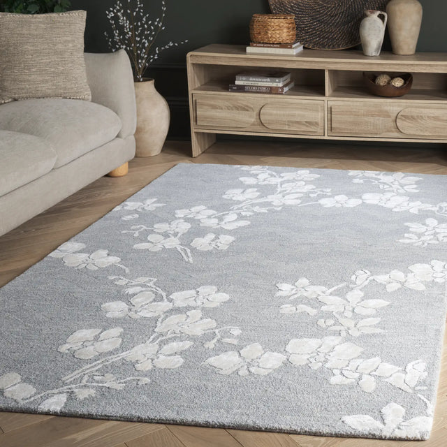 Safavieh Glamour 4'-0" x 6'-0" Rug in Grey / Ivory
