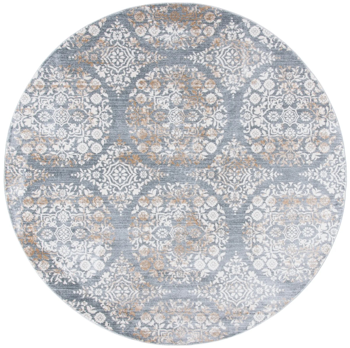 Safavieh Martha Stewart Isabella 6'-7" x 6'-7" Rug in Silver / Ivory