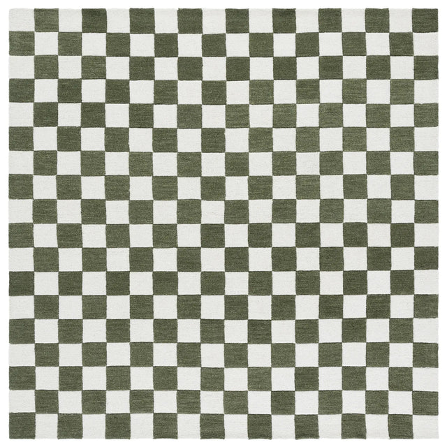Safavieh Ebony 6'-0" x 6'-0" Rug in Green / Ivory