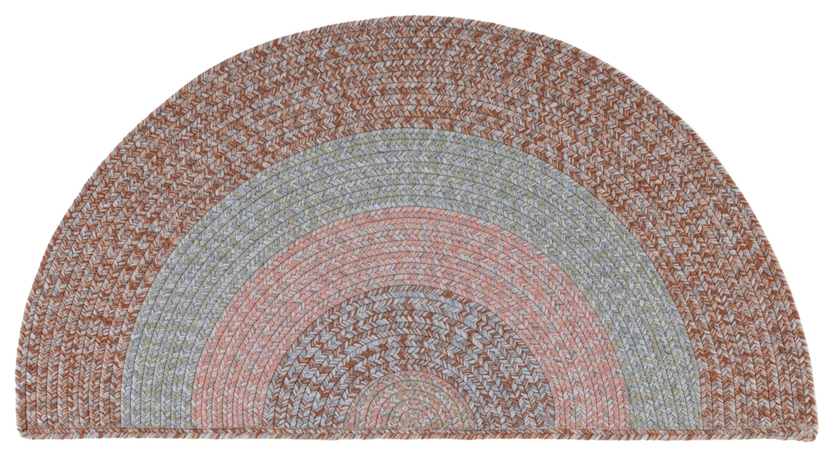 Safavieh Braided 2'-0" x 4'-0" Rug in Brown / Grey Pink