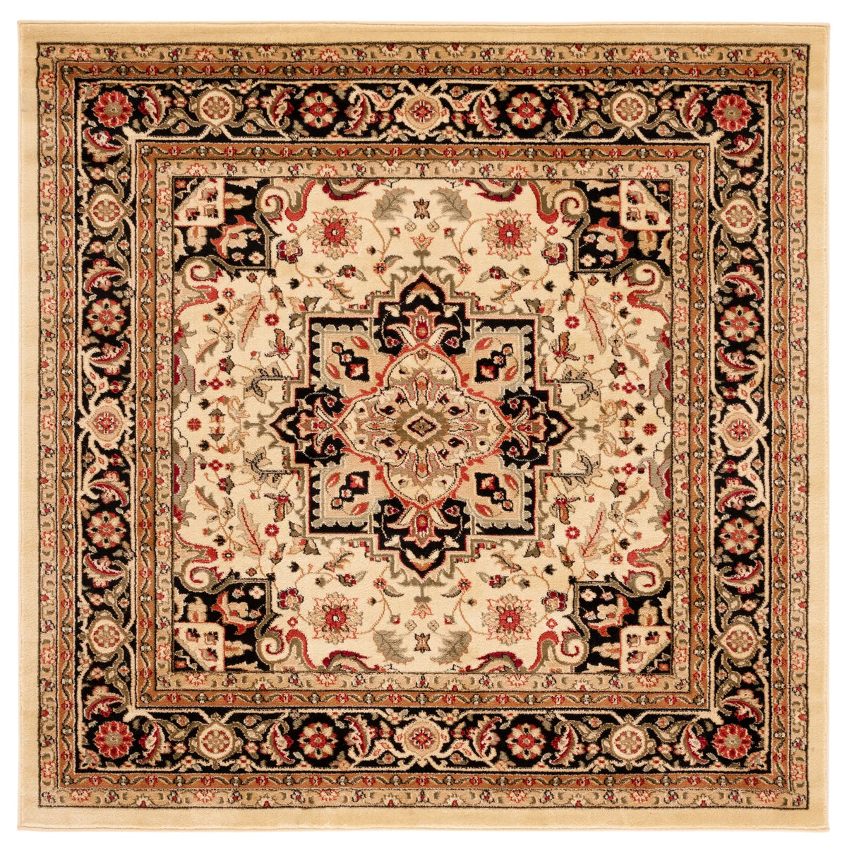 Safavieh Lyndhurst 6'-0" x 6'-0" Rug in Beige / Black