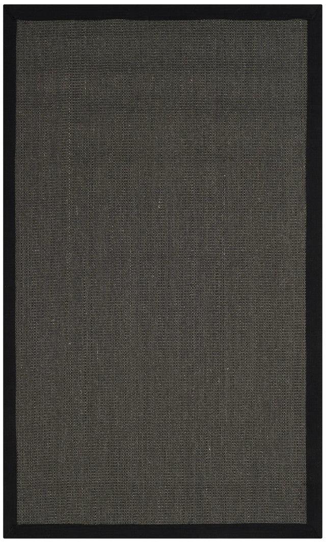 Safavieh Natural Fiber 3'-0" x 5'-0" Rug in Anthracite / Black