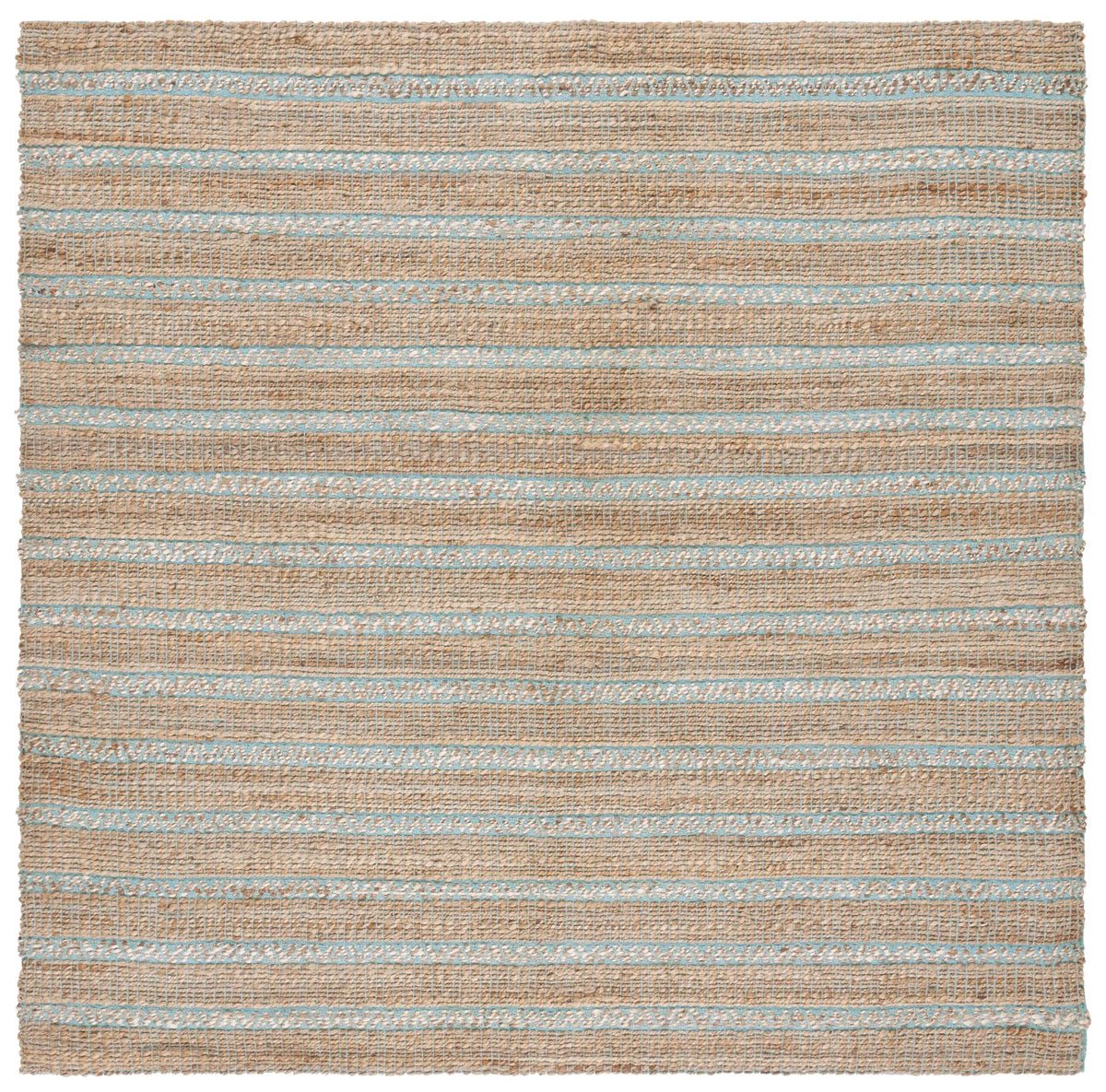 Safavieh Natural Fiber 6'-6" x 6'-6" Rug in Teal / Natural