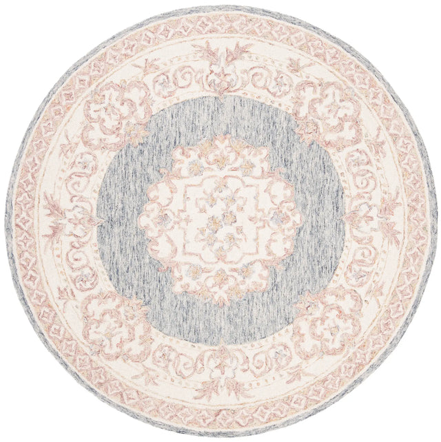 Safavieh Aubusson 6'-0" x 6'-0" Rug in Blue / Pink
