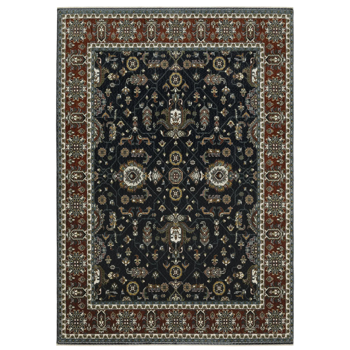 Oriental Weavers Sphinx Vivian VI05A Red Rugs - main flat
