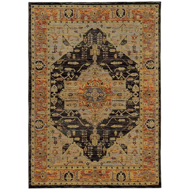 Oriental Weavers Sphinx Andorra 7138B Gold/Grey Rugs - main flat